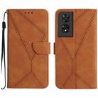 For TCL 50 SE/40 NxtPaper 4G Stitching Embossed Leather Phone Case(Brown) - 1