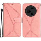 For TCL 60 SE / 605 Stitching Embossed Leather Phone Case(Pink) - 1