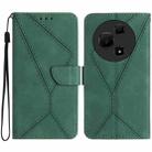 For TCL 60 SE / 605 Stitching Embossed Leather Phone Case(Green) - 1