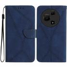 For TCL 60 SE / 605 Stitching Embossed Leather Phone Case(Blue) - 1
