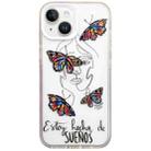 For iPhone 14 Colorful Painting TPU + PC Phone Case(Butterflies) - 1