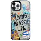 For iPhone 14 Pro Max Colorful Painting TPU + PC Phone Case(Travel Tags) - 1