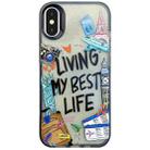 For iPhone X / XS Colorful Painting TPU + PC Phone Case(Travel Tags) - 1