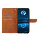 For Sony Xperia 1 VII Stitching Embossed Leather Phone Case(Brown) - 3