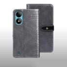 For ZTE Blade A33S idewei Crocodile Texture Leather Phone Case(Grey) - 1