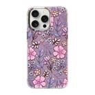 For iPhone 15 Pro Max Cooling Flash Feather TPU + PC Phone Case(Flowery Field) - 1