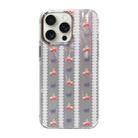 For iPhone 15 Pro Max Cooling Flash Feather TPU + PC Phone Case(Cherry) - 1