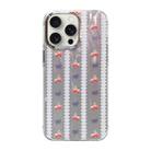 For iPhone 15 Pro Cooling Flash Feather TPU + PC Phone Case(Cherry) - 1