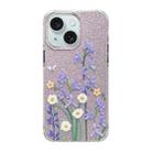 For iPhone 15 Cooling Flash Feather TPU + PC Phone Case(Daisy) - 1