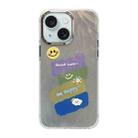 For iPhone 15 Cooling Flash Feather TPU + PC Phone Case(Little Smile) - 1