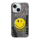 For iPhone 15 Cooling Flash Feather TPU + PC Phone Case(Big Smile) - 1