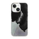 For iPhone 14 Cooling Flash Feather TPU + PC Phone Case(Feather Ink) - 1