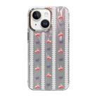 For iPhone 14 Cooling Flash Feather TPU + PC Phone Case(Cherry) - 1