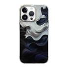 For iPhone 14 Pro Cooling Flash Feather TPU + PC Phone Case(Wave Ink) - 1