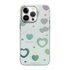 For iPhone 14 Pro Max Cooling Flash Feather TPU + PC Phone Case(Love Heart) - 1