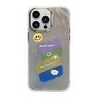 For iPhone 13 Pro Max Cooling Flash Feather TPU + PC Phone Case(Little Smile) - 1