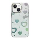 For iPhone 13 Cooling Flash Feather TPU + PC Phone Case(Love Heart) - 1