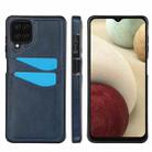 For Samsung Galaxy A12 4G Litchi Leather Skin Card Slots Phone Case(Blue) - 1