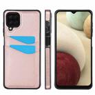 For Samsung Galaxy A12 4G Litchi Leather Skin Card Slots Phone Case(Rose Gold) - 1