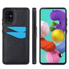 For Samsung Galaxy A51 4G Litchi Leather Skin Card Slots Phone Case(Black) - 1