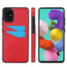 For Samsung Galaxy A51 4G Litchi Leather Skin Card Slots Phone Case(Red) - 1