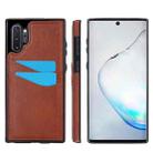 For Samsung Galaxy Note10+ Litchi Leather Skin Card Slots Phone Case(Brown) - 1