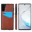 For Samsung Galaxy Note10 Litchi Leather Skin Card Slots Phone Case(Brown) - 1