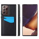 For Samsung Galaxy Note20 Ultra Litchi Leather Skin Card Slots Phone Case(Black) - 1