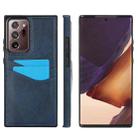 For Samsung Galaxy Note20 Ultra Litchi Leather Skin Card Slots Phone Case(Blue) - 1