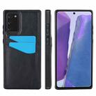 For Samsung Galaxy Note20 Litchi Leather Skin Card Slots Phone Case(Black) - 1