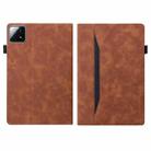 For Xiaomi Pad 7 Splicing Shockproof Leather Tablet Case(Brown) - 2
