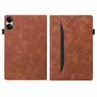 For Xiaomi Redmi Pad SE 11 2025 Splicing Shockproof Leather Tablet Case(Brown) - 2