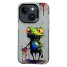 For iPhone 13 Painted Color Ink Animals TPU Phone Case(Graffiti Frog) - 1