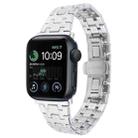 For Apple Watch SE 40mm Double T Stainless Steel Watch Band(Silver) - 1