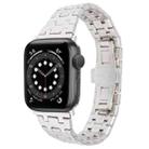 For Apple Watch Series 6 40mm Double T Stainless Steel Watch Band(Starlight) - 1