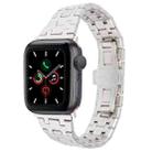 For Apple Watch Series 5 40mm Double T Stainless Steel Watch Band(Starlight) - 1