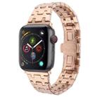 For Apple Watch Series 4 40mm Double T Stainless Steel Watch Band(Rose Gold) - 1
