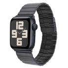 For Apple Watch SE 2023 44mm Bamboo Stainless Steel Magnetic Watch Band(Black) - 1