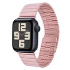 For Apple Watch SE 2023 44mm Bamboo Stainless Steel Magnetic Watch Band(Pink) - 1