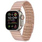 For Apple Watch Ultra 2 49mm Bamboo Stainless Steel Magnetic Watch Band(Rose Gold) - 1