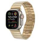 For Apple Watch Ultra 2 49mm Bamboo Stainless Steel Magnetic Watch Band(Gold) - 1