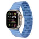 For Apple Watch Ultra 2 49mm Bamboo Stainless Steel Magnetic Watch Band(Blue) - 1