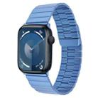 For Apple Watch Series 9 45mm Bamboo Stainless Steel Magnetic Watch Band(Blue) - 1