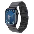 For Apple Watch Series 9 41mm Bamboo Stainless Steel Magnetic Watch Band(Black) - 1