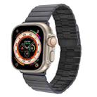 For Apple Watch Ultra 49mm Bamboo Stainless Steel Magnetic Watch Band(Black) - 1