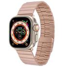 For Apple Watch Ultra 49mm Bamboo Stainless Steel Magnetic Watch Band(Rose Gold) - 1