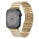 For Apple Watch Series 8 45mm Bamboo Stainless Steel Magnetic Watch Band(Gold) - 1