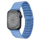 For Apple Watch Series 8 45mm Bamboo Stainless Steel Magnetic Watch Band(Blue) - 1