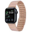 For Apple Watch SE 2022 40mm Bamboo Stainless Steel Magnetic Watch Band(Rose Gold) - 1