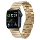 For Apple Watch SE 2022 40mm Bamboo Stainless Steel Magnetic Watch Band(Gold) - 1